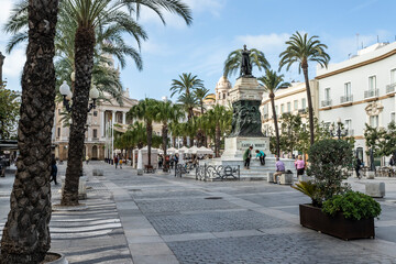 Fototapeta na wymiar Plaza de San Juan de Dios, Cadiz, Spain
