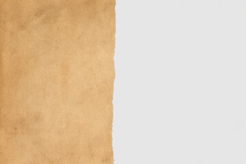 Old brown ripped paper. Torn texture