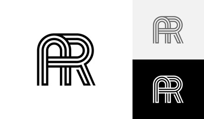AR monogram with line