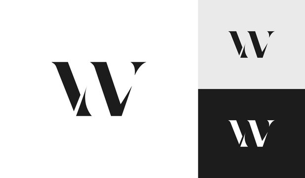 Luxury and modern WN monogram logo