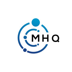 Fototapeta na wymiar MHQ letter technology logo design on white background. MHQ creative initials letter IT logo concept. MHQ letter design.