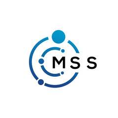 Obraz na płótnie Canvas MSS letter technology logo design on white background. MSS creative initials letter IT logo concept. MSS letter design.