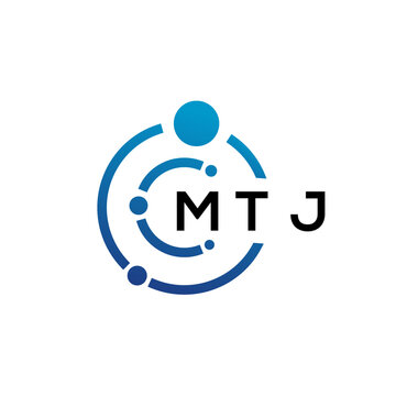MTJ letter technology logo design on white background. MTJ creative initials letter IT logo concept. MTJ letter design.