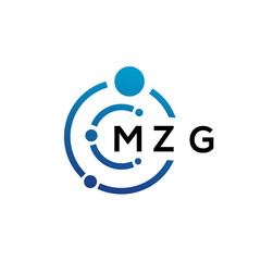 MZG letter technology logo design on white background. MZG creative initials letter IT logo concept. MZG letter design.