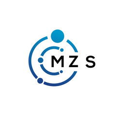 Obraz na płótnie Canvas MZS letter technology logo design on white background. MZS creative initials letter IT logo concept. MZS letter design.