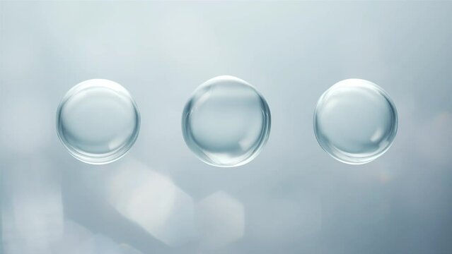 Cosmetic pipette with Cosmetic Essence oil Liquid drop on a Clean background, 3d animation