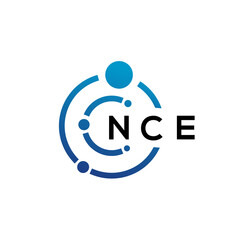 Obraz na płótnie Canvas NCE letter technology logo design on white background. NCE creative initials letter IT logo concept. NCE letter design.