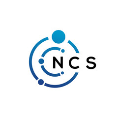 Fototapeta na wymiar NCS letter technology logo design on white background. NCS creative initials letter IT logo concept. NCS letter design.