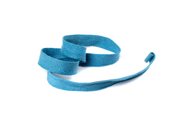 Twisted Braid Isolated, Spiral Cotton Rope, Blue Packaging Cord, Eco-Friendly Natural Blue Rope
