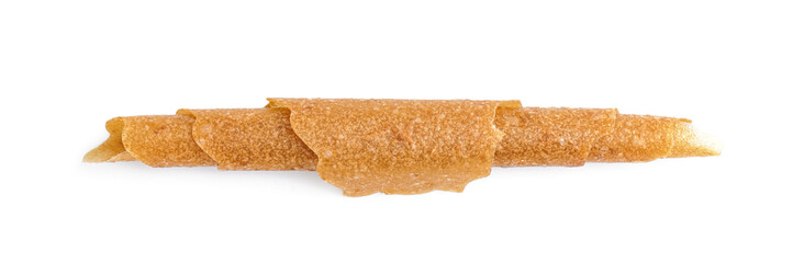 Tasty apple pastille on white background