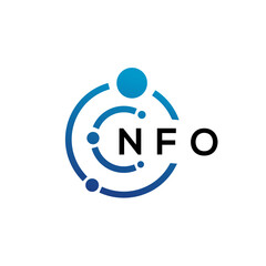 NFO letter technology logo design on white background. NFO creative initials letter IT logo concept. NFO letter design.