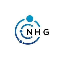 NHG letter technology logo design on white background. NHG creative initials letter IT logo concept. NHG letter design.