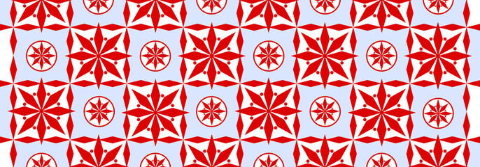 zima wzór czerwony baner 26