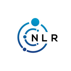 NLR letter technology logo design on white background. NLR creative initials letter IT logo concept. NLR letter design.