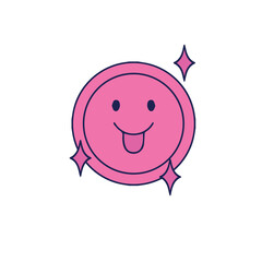 Retro Sticker 90s Nostalgic Vector Illustration Stickers