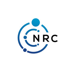 Fototapeta na wymiar NRC letter technology logo design on white background. NRC creative initials letter IT logo concept. NRC letter design.