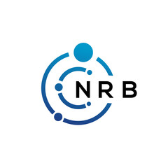 NRB letter technology logo design on white background. NRB creative initials letter IT logo concept. NRB letter design.