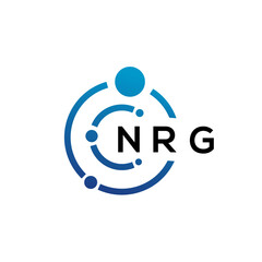 Fototapeta na wymiar NRG letter technology logo design on white background. NRG creative initials letter IT logo concept. NRG letter design.