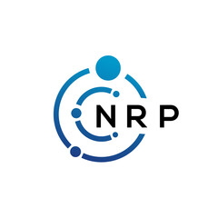 NRP letter technology logo design on white background. NRP creative initials letter IT logo concept. NRP letter design.