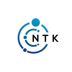 NTK letter technology logo design on white background. NTK creative initials letter IT logo concept. NTK letter design.