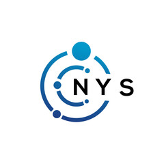 NYS letter technology logo design on white background. NYS creative initials letter IT logo concept. NYS letter design.