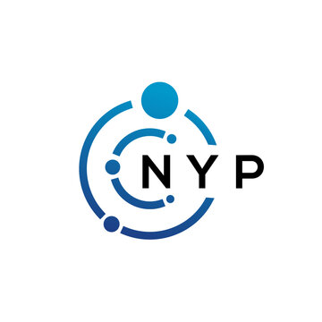 NYP letter technology logo design on white background. NYP creative initials letter IT logo concept. NYP letter design.