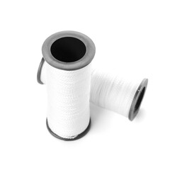 Thread spools isolated on white background