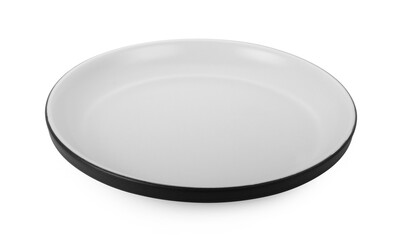 empty plate isolated on white background.