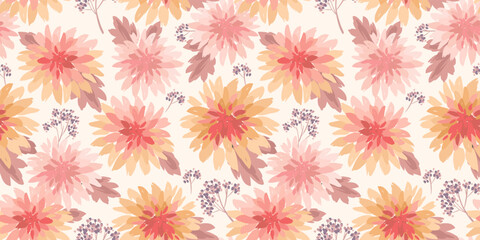 Floral seamless pattern. Vector design for paper, cover, fabric, interior decor and other