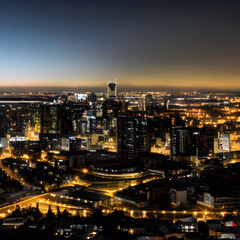 Fototapeta na wymiar 都会の夜景のイラスト