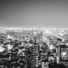 都会の夜景をイメージしたイラストです。