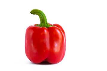 red pepper on a white background. Fresh raw pepper on a white background