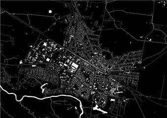 map of the city of Mazeikiai, Lithuania