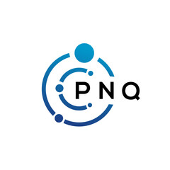 Obraz na płótnie Canvas PNQ letter technology logo design on white background. PNQ creative initials letter IT logo concept. PNQ letter design.