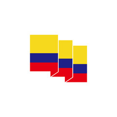 independence day of Colombia icon set vector sign symbol 