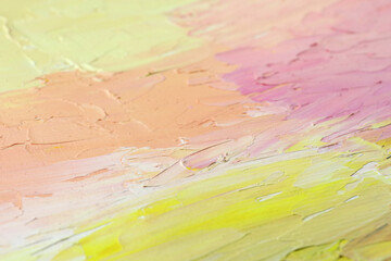 Beautiful strokes of pastel oil paints as background, closeup