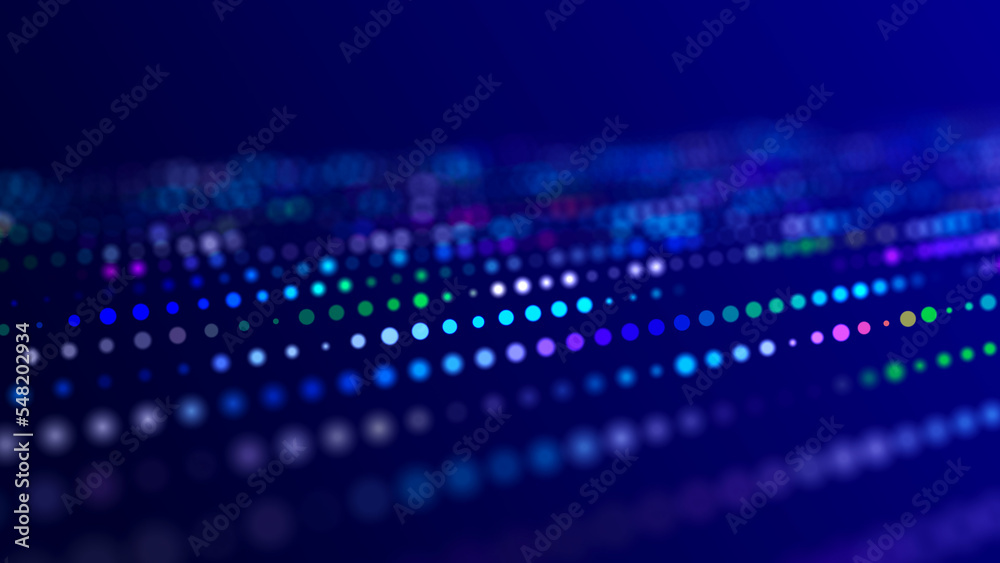 Poster abstract digital background science technology networks big data link 3d rendering.