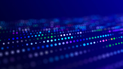 Abstract Digital Background Science Technology Networks Big Data Link 3D rendering.