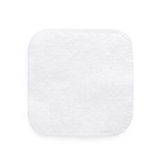 Soft clean cotton pad on white background, top view - obrazy, fototapety, plakaty