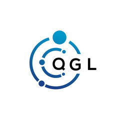 QGL letter technology logo design on white background. QGL creative initials letter IT logo concept. QGL letter design.
