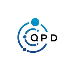 QPD letter technology logo design on white background. QPD creative initials letter IT logo concept. QPD letter design.