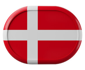 Obraz premium Flag of Denmark. 3D Denmark flag symbol. Danish flag 3d illustration. Denmark flag 3d illustration. 