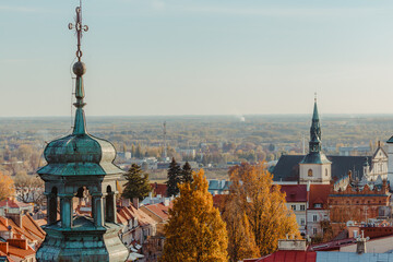 Sandomierz, one of the most beautiful towns in southeastern Poland. Panoramic view from Opatowska Gate, Świętokrzyskie voivodeship, Poland.
