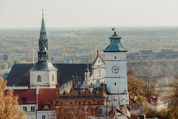 Sandomierz, one of the most beautiful towns in southeastern Poland. Panoramic view from Opatowska...