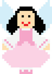 Cute Fairy Pixel art Vector illustration. Cute Fairy Pixel art Clip art or image.