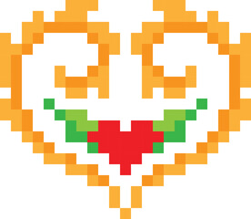 Fototapeta premium heart Design pixel art. vector illustration.