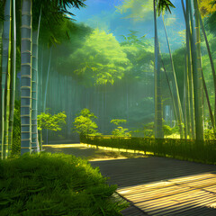 Plakat 竹林のイメージ。