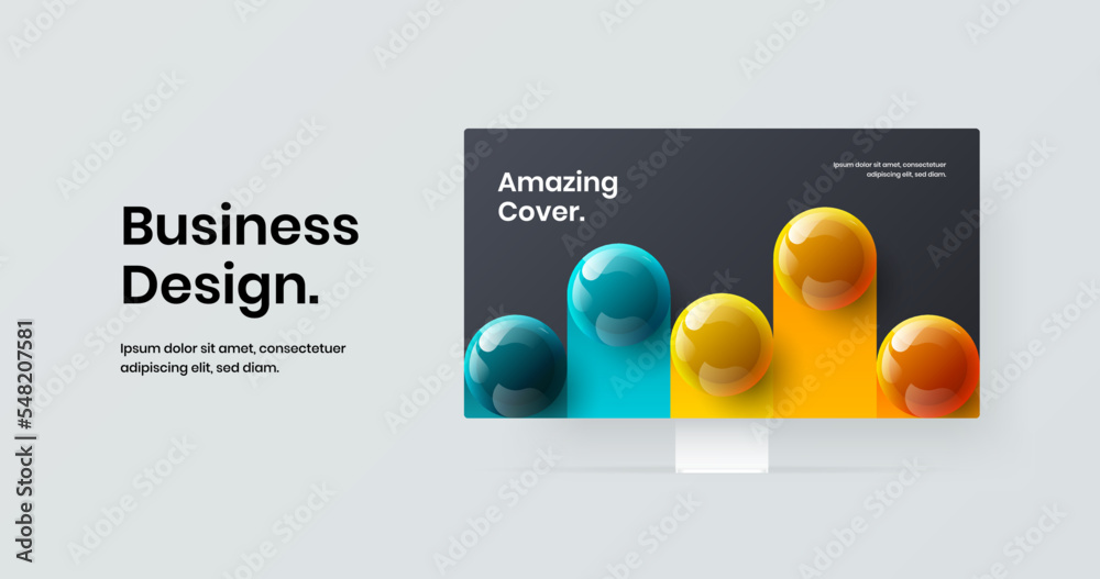 Wall mural isolated landing page design vector layout. abstract computer display mockup site screen template.