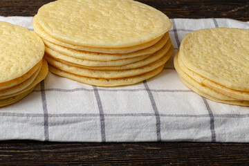 stack of Moroccan beghrir pancakes