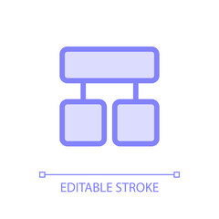 Block diagram pixel perfect glassmorphism ui icon. Project presentation. Color filled line element with transparency. Vector pictogram in glass morphism style. Editable stroke. Arial font used